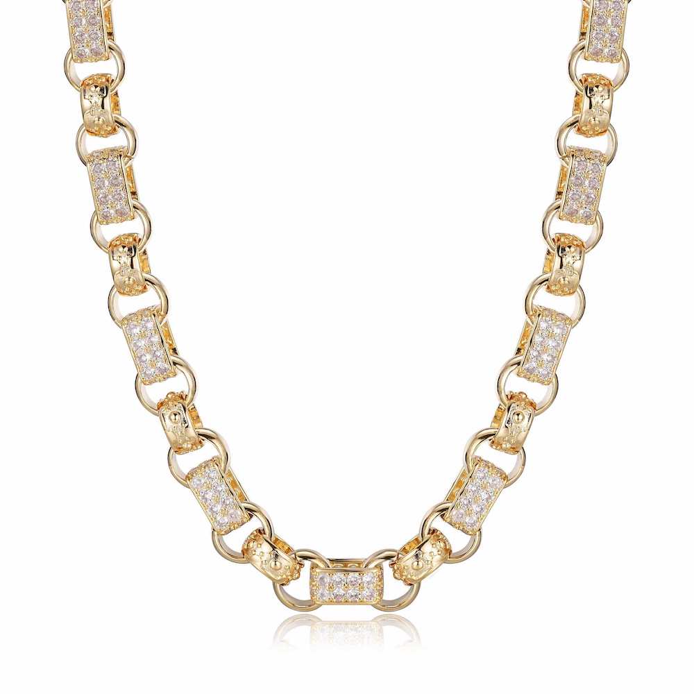 GOLD XXL GYPSY LINK BELCHER CHAIN WITH ALBERT CLASP