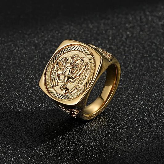 9ct PREMIUM GOLD DRAGON SLAYER RING