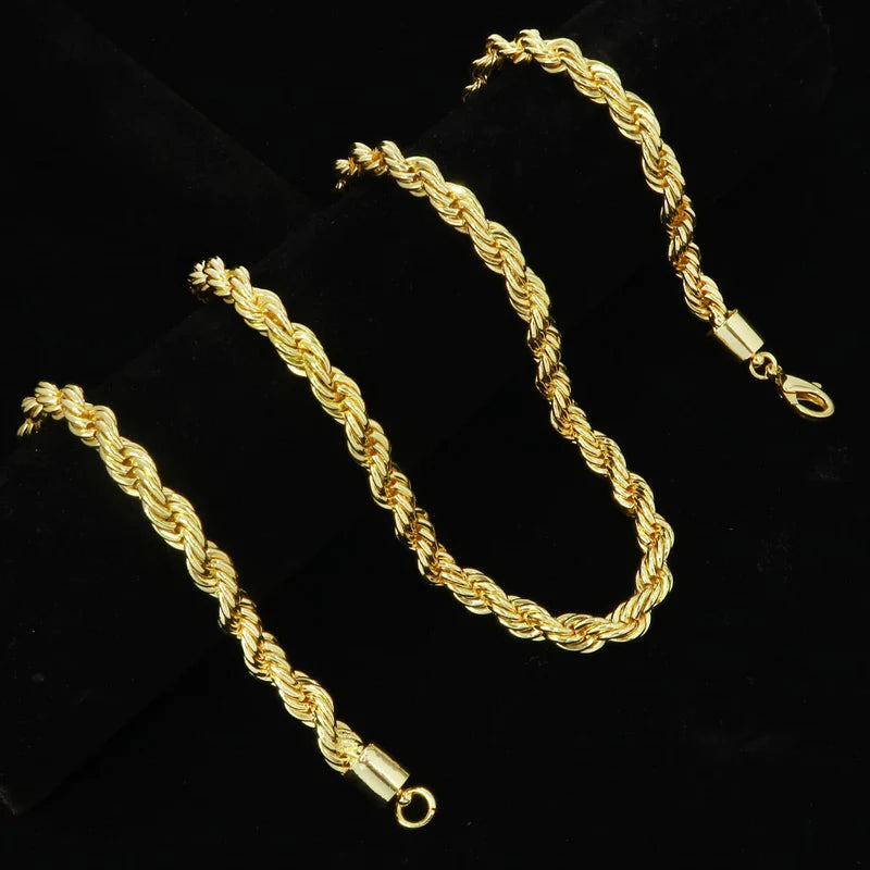 9ct 8MM GOLD ROPE CHAIN NECKLACE