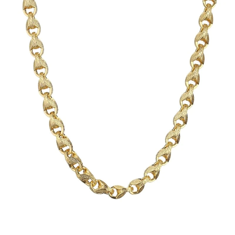 GOLD XXL 15MM 3D TULIP CHAIN SUPER HEAVY