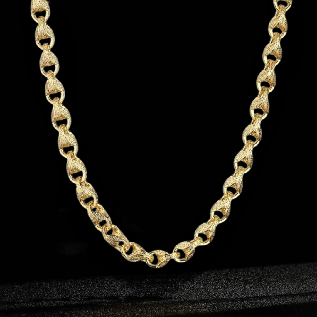 GOLD XXL 15MM 3D TULIP CHAIN SUPER HEAVY