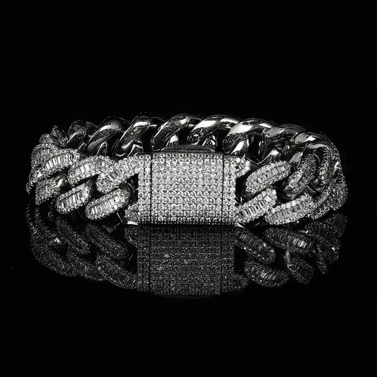 KAJewel’s ICED Silver Cuban 15mm Bracelet